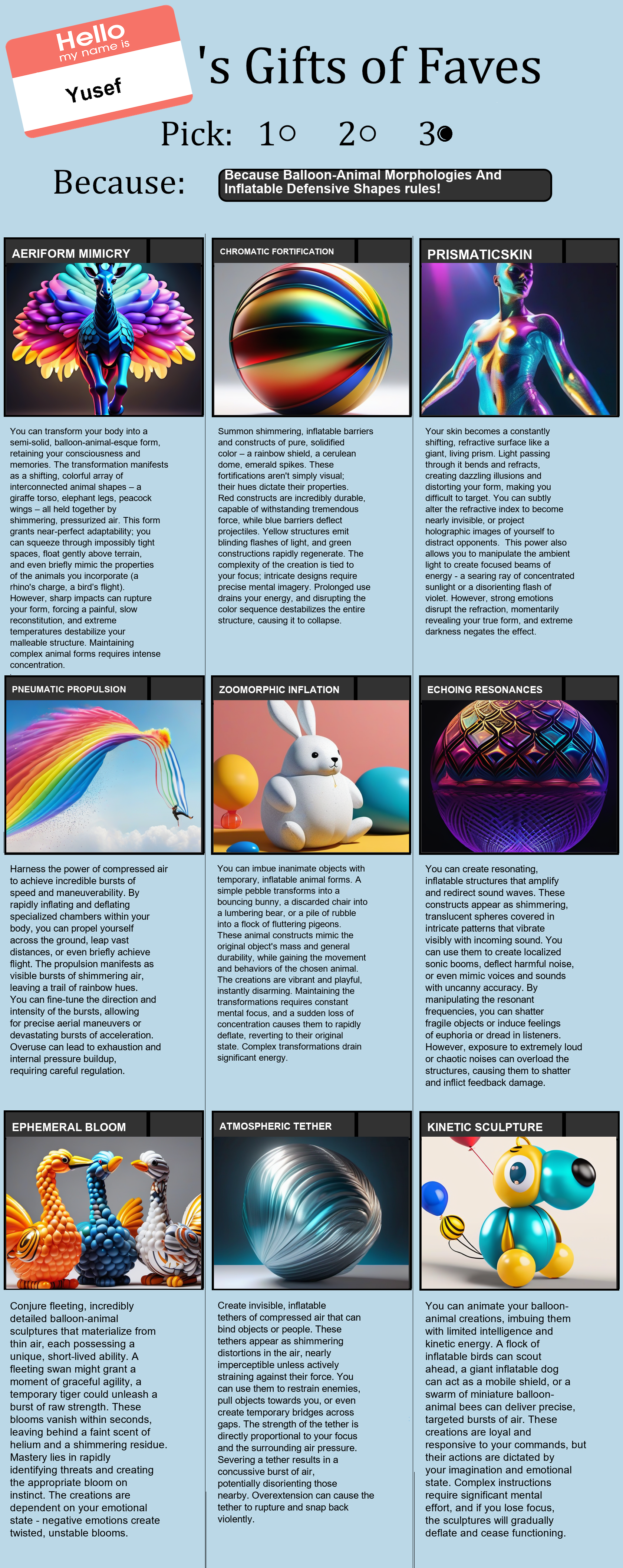 Balloon-Animal Morphologies And Inflatable Defensive Shapes